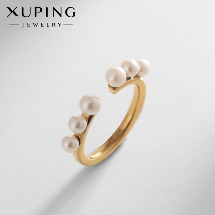 Кольцо XUPING встреча, бусы, цвет золото, размер 17 Кольцо XUPING встреча, бусы, цвет золото, размер 17