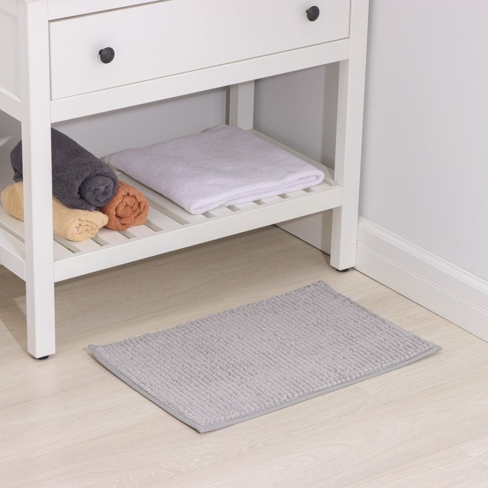 Коврик для дома Доляна «Букли», 40×60 см, цвет светло-серый Коврик для дома Доляна «Букли», 40×60 см, цвет светло-серый