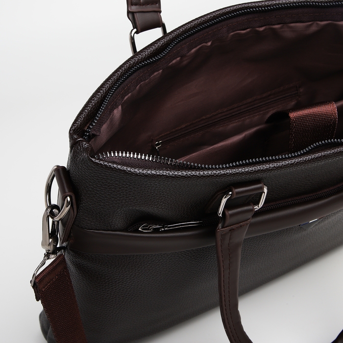 Сумка мужская деловая TEXTURA, 2 наружных кармана, цвет коричневый Сумка мужская деловая TEXTURA, 2 наружных кармана, цвет коричневый