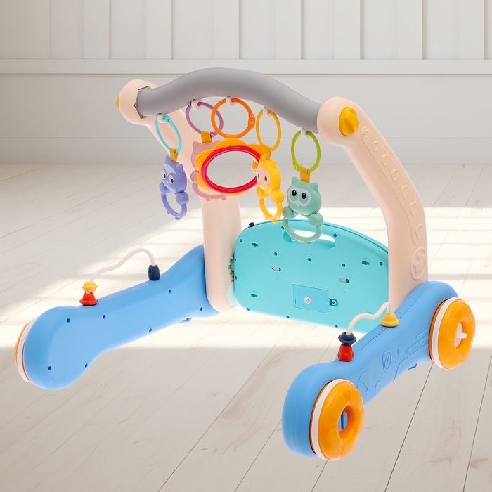 Развивающий коврик-каталка «Сафари», 2 в 1, звуковые эффекты, цвет синий Развивающий коврик-каталка «Сафари», 2 в 1, звуковые эффекты, цвет синий