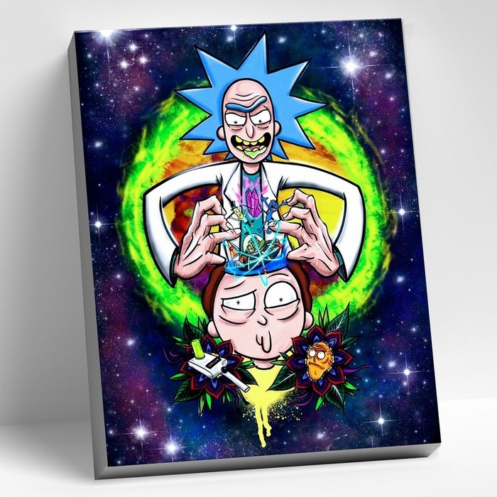 Картина по номерам «Рик и Морти», 40 × 50 см, 25 цветов Картина по номерам «Рик и Морти», 40 × 50 см, 25 цветов