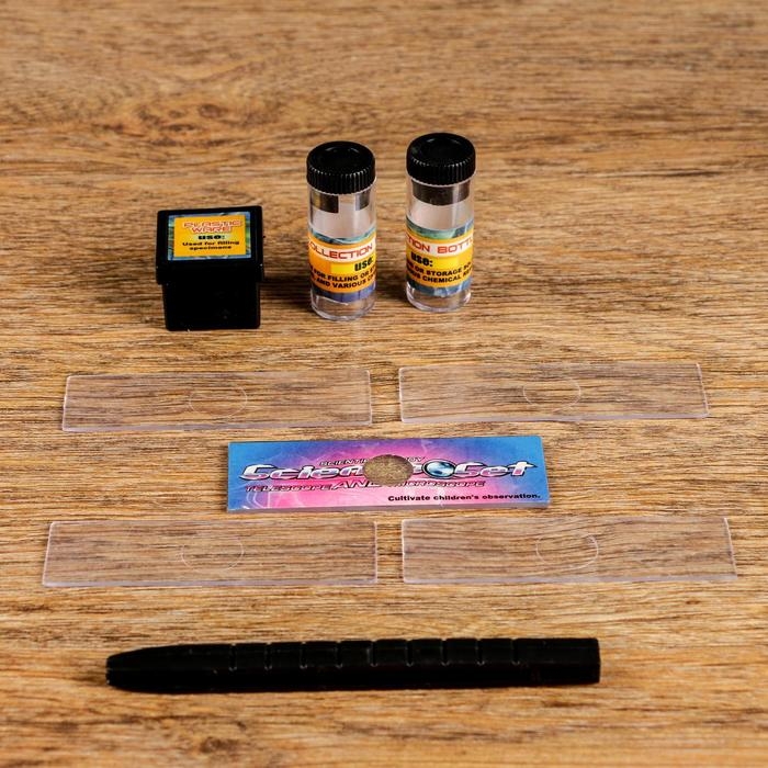 Микроскоп Микроскоп "Юный биолог", кратность увеличения 450х, 200х, 100х, черный