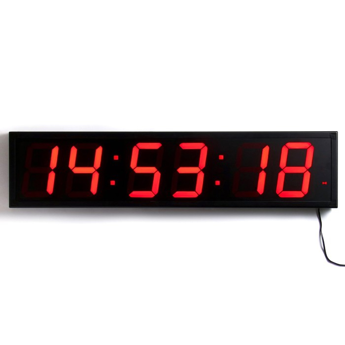 Часы электронные настенные  Часы электронные настенные "Соломон", таймер, секундомер, 97 х 8 х 23 см