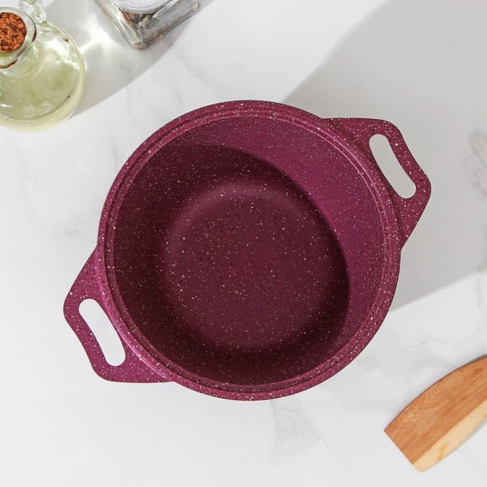 Кастрюля Trendy style, 1 л, d=26 см, h=18.5 см, антипригарное покрытие, цвет бордовый Кастрюля Trendy style, 1 л, d=26 см, h=18.5 см, антипригарное покрытие, цвет бордовый