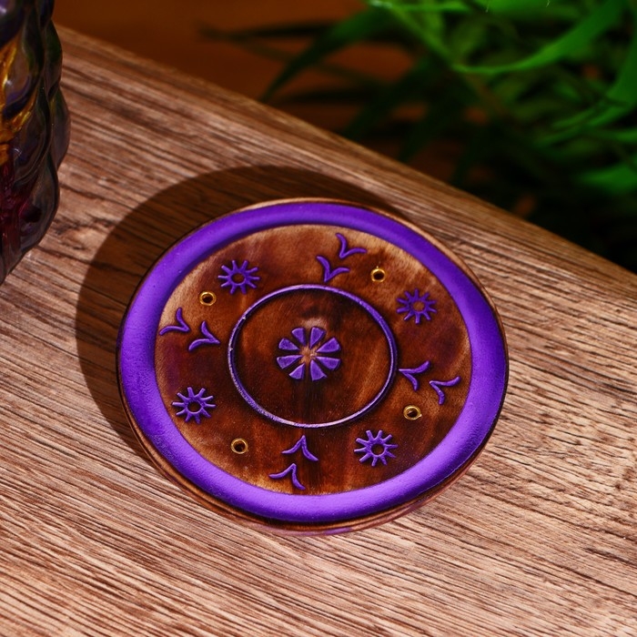 Подставка под благовония  Подставка под благовония "Небесное счастье" 10х10х1 см МИКС