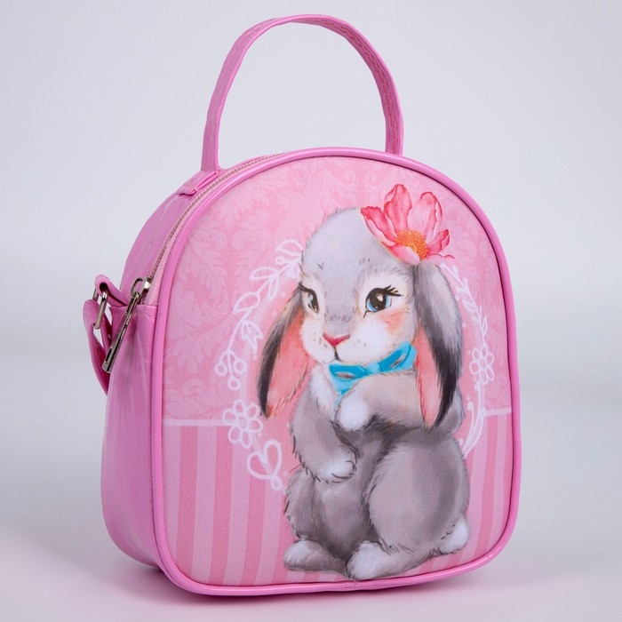 Сумка детская для девочки "Зайка", 16х17см, искусственная кожа