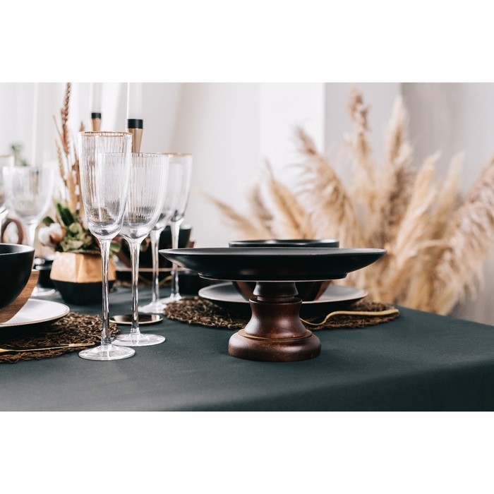 Блюдо фарфоровое для подачи Magistro «Галактика», 27×12,5 см, цвет чёрный Блюдо фарфоровое для подачи Magistro «Галактика», 27×12,5 см, цвет чёрный