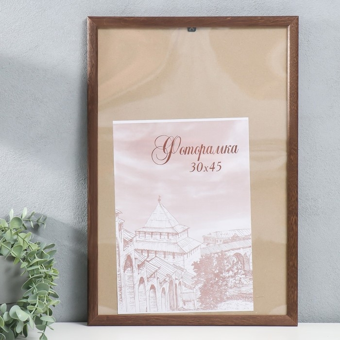 Фоторамка сосна с19 орех 30х45 см (пластиковый экран) Фоторамка сосна с19 орех 30х45 см (пластиковый экран)