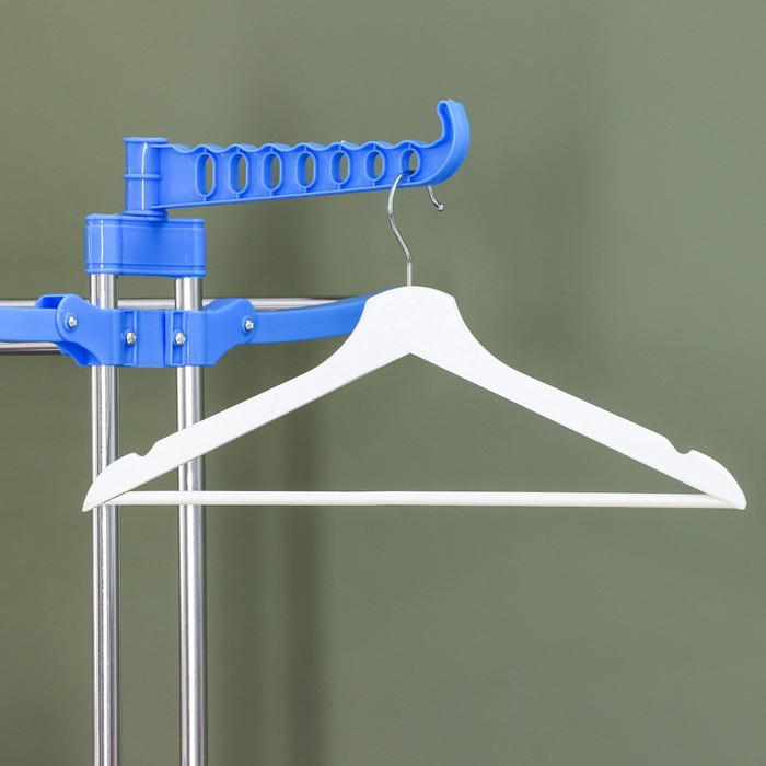 Сушилка для белья напольная 3-х уровневая Доляна, 75(126)×64×170 см, рабочая длина 16 м, на колёсах, нержавеющая сталь