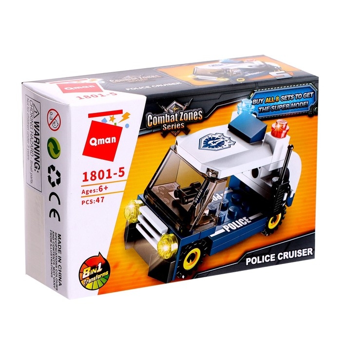 Конструктор Полиция «Полицейский транспорт», 8 видов, МИКС