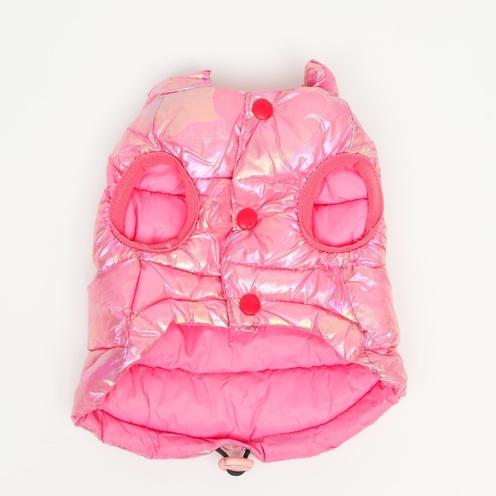 Куртка для собак двухсторонняя с утяжкой размер 14 (ДС 32 см, ОГ 42 см, ОШ 31 см), розовая Куртка для собак двухсторонняя с утяжкой размер 14 (ДС 32 см, ОГ 42 см, ОШ 31 см), розовая