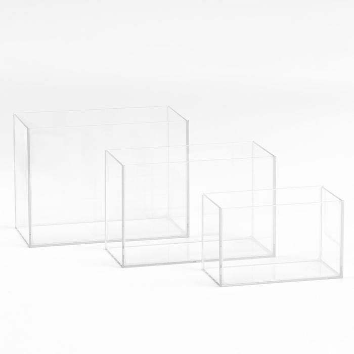 Комплект аквариумов Комплект аквариумов "Прямоугльный" без крышек - 3 шт, 5 л, 10 л, 15 л