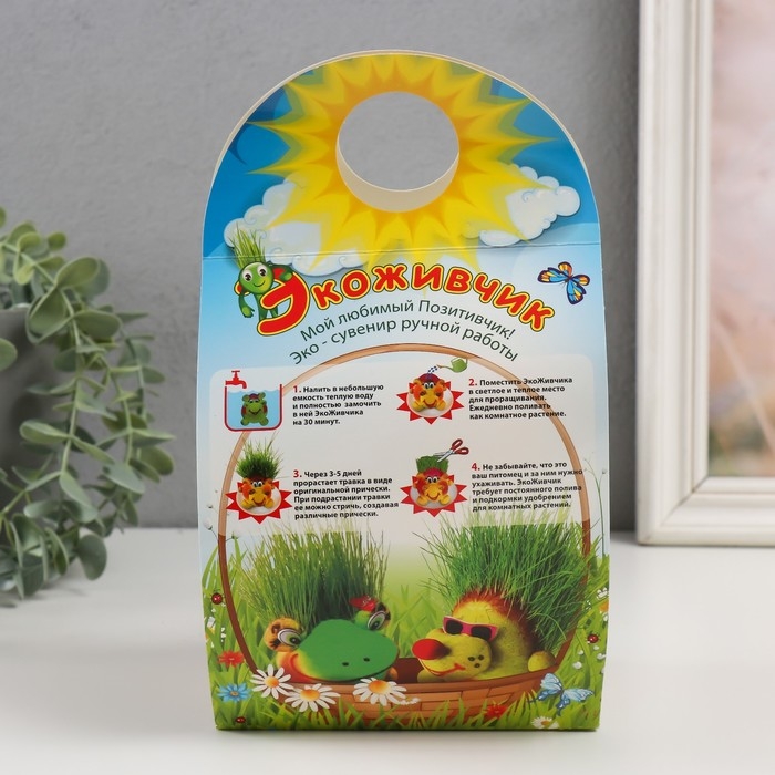 Растущий подарок травка Экоживчик "Черепашка"