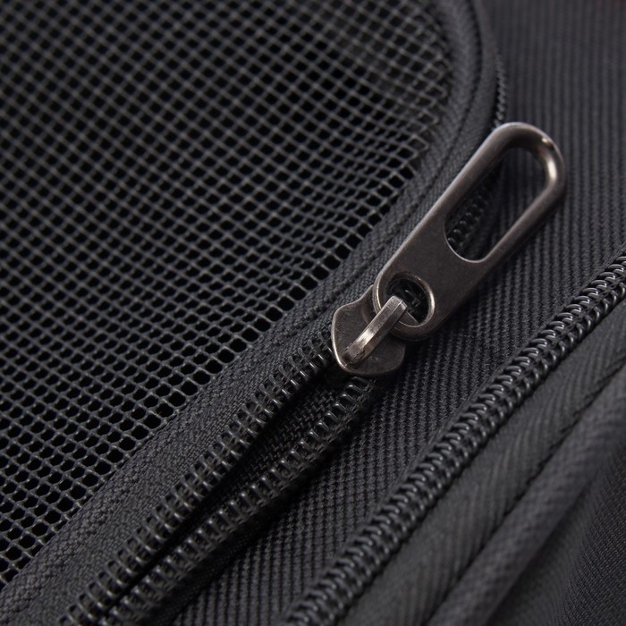 Рюкзак для переноски кошек и собак, БРЕЗЕНТ, 30*27*40 см, чёрно-оранжевый Рюкзак для переноски кошек и собак, БРЕЗЕНТ, 30*27*40 см, чёрно-оранжевый