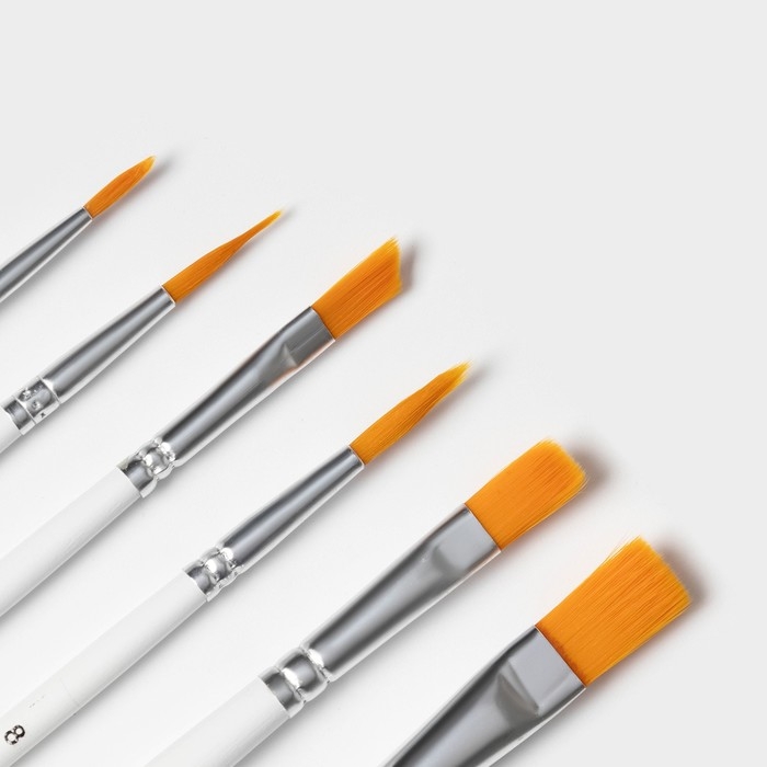 Набор кондитерских кисточек для декорирования Доляна «Ларсон», 6 шт, цвет белый Набор кондитерских кисточек для декорирования Доляна «Ларсон», 6 шт, цвет белый