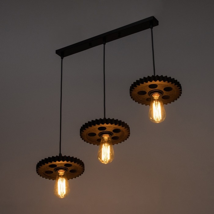 Светильник Светильник "Шестеренка" 3хЕ27 40Вт 50х20х15-135 см