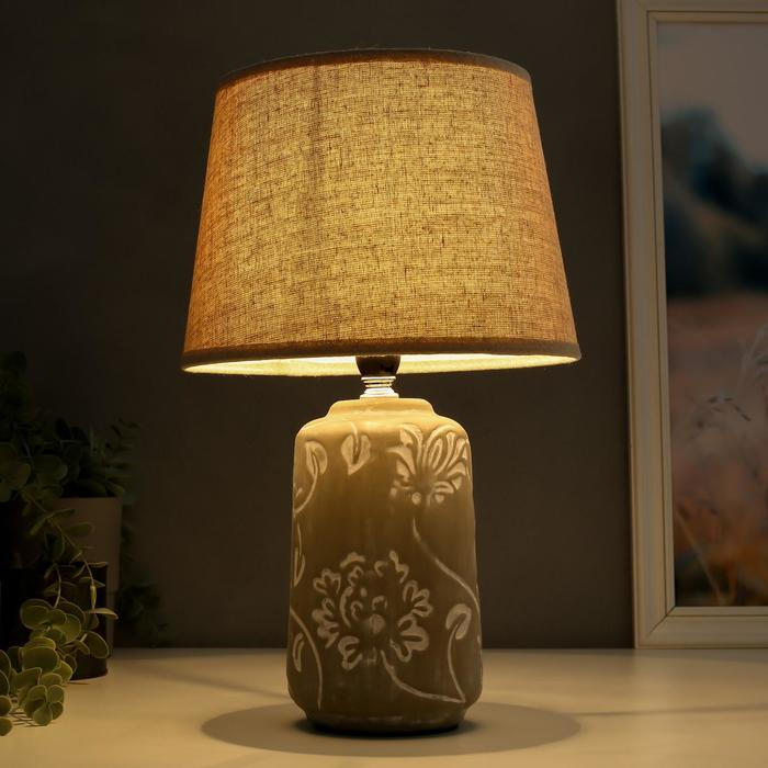 Лампа настольная 16354/1 E14 40Вт серый 22х22х36 см RISALUX