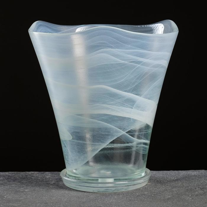 Горшок цветочный с поддоном  Горшок цветочный с поддоном "Кристина" алебастр белый 1,8 л