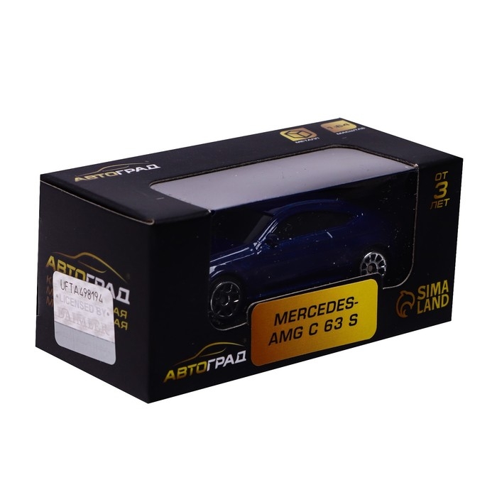 Машина металлическая MERCEDES-AMG C63 S COUPE, 1:64, цвет синий Машина металлическая MERCEDES-AMG C63 S COUPE, 1:64, цвет синий