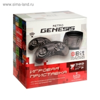 Игровая приставка Retro Genesis 8 Bit Wireless, AV кабель, 2 беспр. джойст., 300 игр, черная