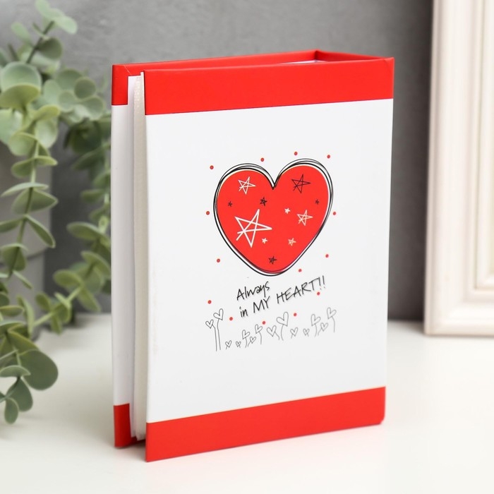 Фотоальбом на 96 фото 10х15 см Фотоальбом на 96 фото 10х15 см "Сердца, любовь" МИКС 16,5х12,5х5 см