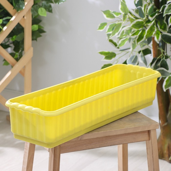 Ящик для цветов с дренажной решёткой, 9.5 л, цвет МИКС Ящик для цветов с дренажной решёткой, 9.5 л, цвет МИКС