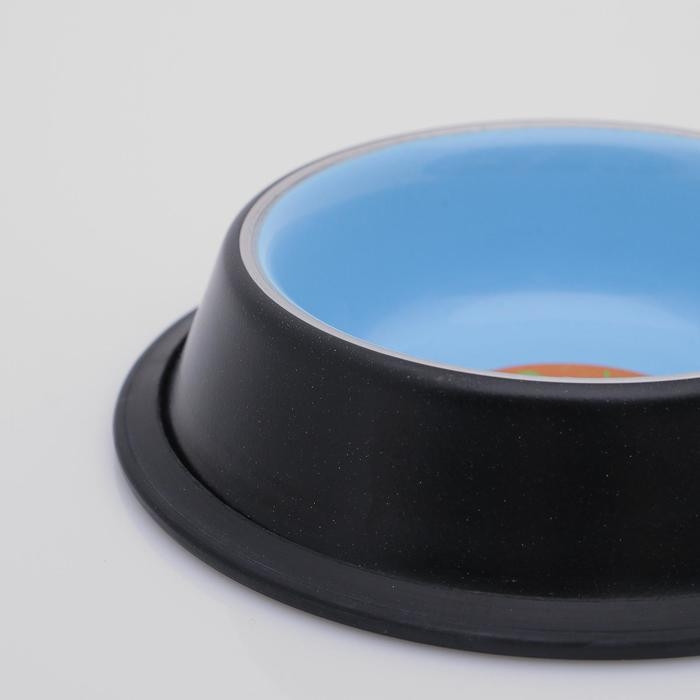 Миска с нескользящим основанием двухцветная универсальная, 225 мл, голубая Миска с нескользящим основанием двухцветная универсальная, 225 мл, голубая