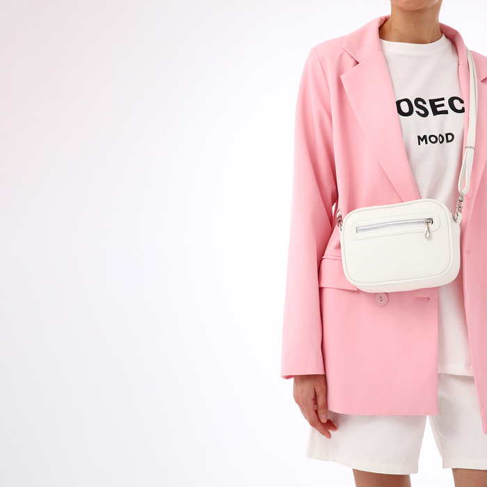 Сумка женская через плечо, TEXTURA, маленький размер, цвет белый Сумка женская через плечо, TEXTURA, маленький размер, цвет белый