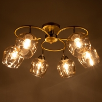 Люстра "Нова" 6x60Вт E27 шампань 68х68х26 см BayerLux