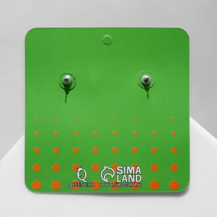 Серьги акрил UFO инопланетянин, цветные в серебре Серьги акрил UFO инопланетянин, цветные в серебре