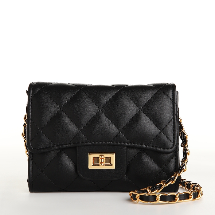 Сумка женская, мессенджер на магните, цвет чёрный Сумка женская, мессенджер на магните, цвет чёрный