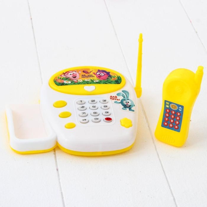 Телефон стационарный «Смешарики: Весёлые мелодии», звук, МИКС Телефон стационарный «Смешарики: Весёлые мелодии», звук, МИКС