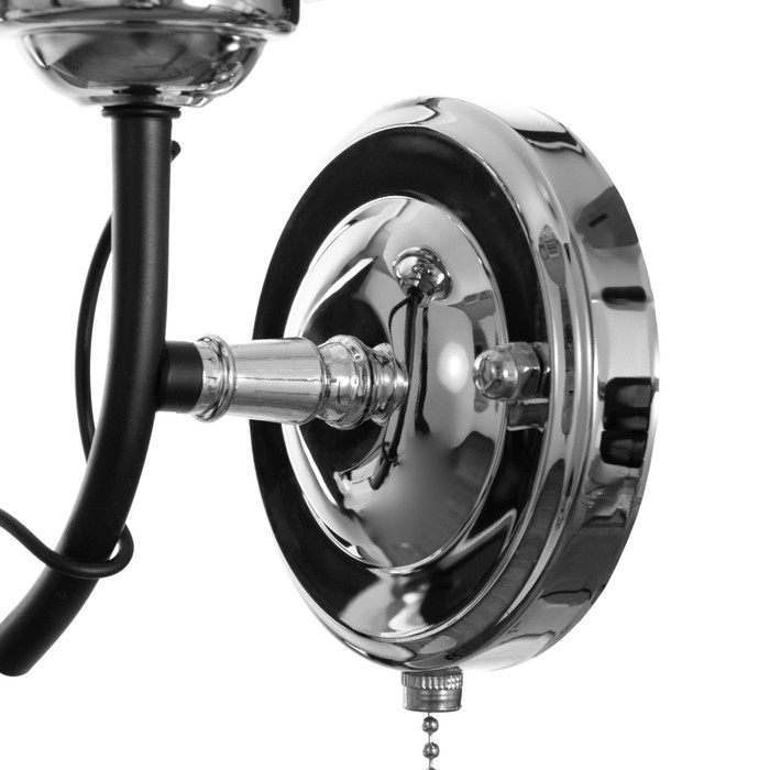 Бра "Алира" 1х40Вт E27 черный-хром 18х15х18 см.