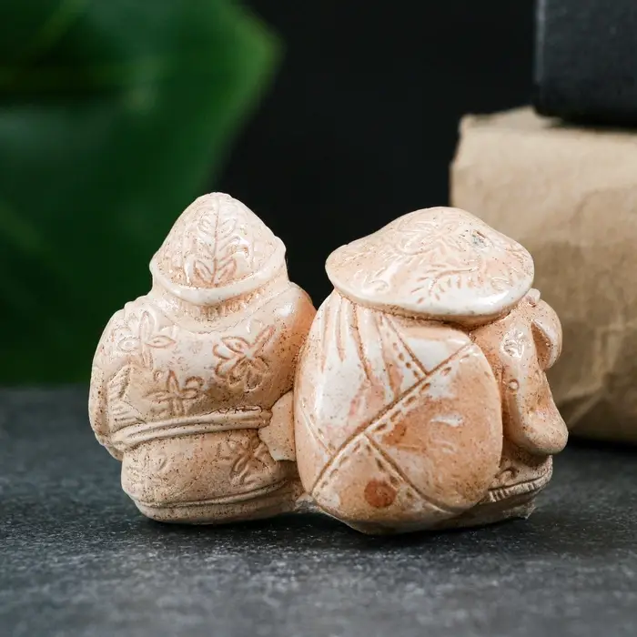 Фигурка &laquo;Дайкоку и Эбису&raquo;, слоновая кость, 6&times;3&times;4 см