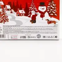 Подарочный набор новогодний: гель для душа, пена для ванны и мочалка, URAL LAB