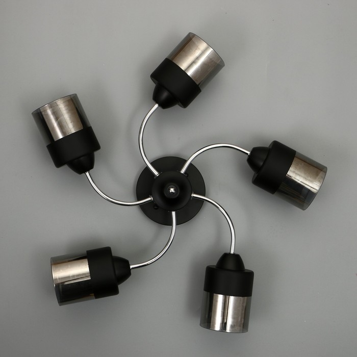 Люстра Люстра "Эстель" 5хЕ27 40Вт чёрно-хромовый 60х60х23 см BayerLux