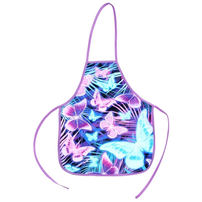 Фартук для труда + нарукавники, 485 х 395/250 х 160 мм, рост 116-146 см, Calligrata, Фартук для труда + нарукавники, 485 х 395/250 х 160 мм, рост 116-146 см, Calligrata, "Бабочки"