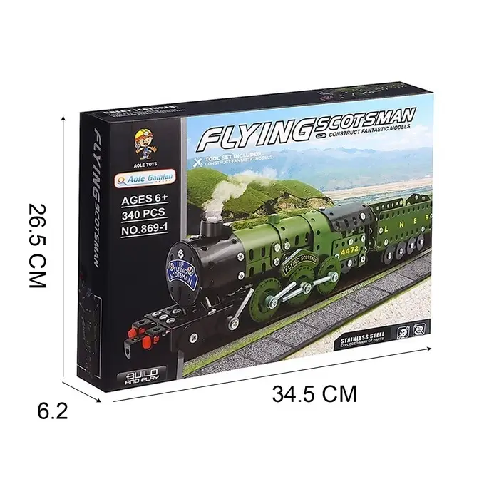 Конструктор металлический &laquo;Военный паровоз&raquo;, 340 детали
