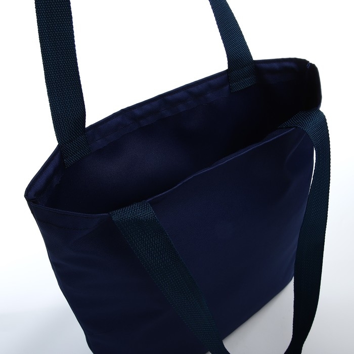 Шопер NAZAMOK, однотонный, 35х0.5х40 см, отд без молнии, без подклада, тёмно-синий Шопер NAZAMOK, однотонный, 35х0.5х40 см, отд без молнии, без подклада, тёмно-синий