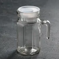 Кувшин для воды стеклянный «Лёд», 500 мл, 9×16 см, цвет МИКС Кувшин для воды стеклянный «Лёд», 500 мл, 9×16 см, цвет МИКС