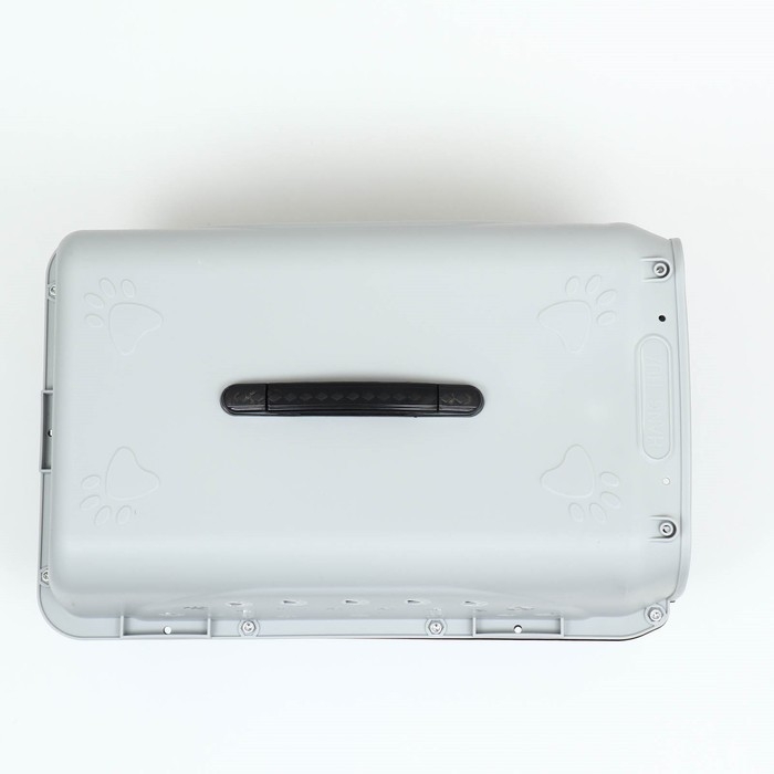 Переноска для животных пластиковая с металлической дверью 47 х 30 х 35 см, вес до 12 кг, серая  9347 Переноска для животных пластиковая с металлической дверью 47 х 30 х 35 см, вес до 12 кг, серая  9347