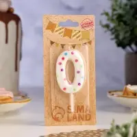 Свеча в торт на день рождения «‎Цифра 0»‎, 5.5 см