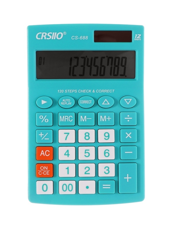 Калькулятор настольный 12-разрядный CT-388, зеленый Калькулятор настольный 12-разрядный CT-388, зеленый