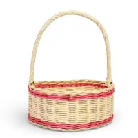 Корзина плетёная для хранения &laquo;Сердце&raquo;, лоза, с ручкой, кукуруза, набор 3 шт.