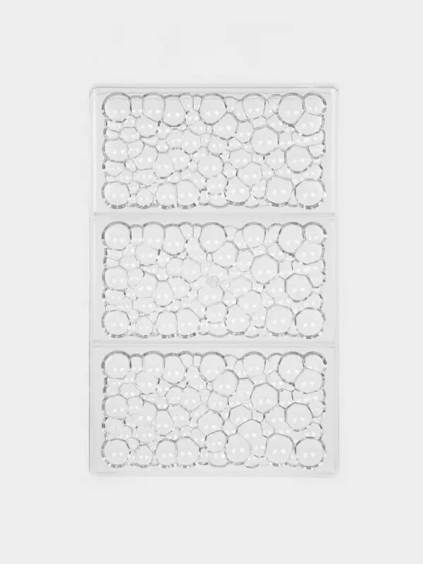 Форма для шоколада KONFINETTA &laquo;Воздушный&raquo;, пластик, 3 ячейки, 27.5&times;17.5&times;2.5 см, ячейка 15.3&times;7.5&times;0.8 см, прозрачная