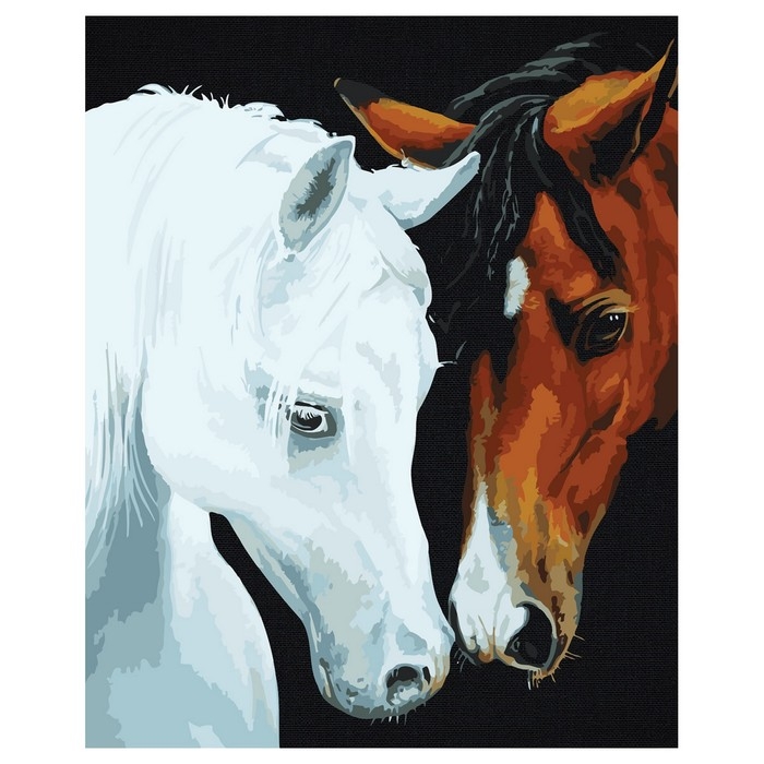 Картина по номерам «Нежные чувства», 40 × 50 см, на черном холсте Картина по номерам «Нежные чувства», 40 × 50 см, на черном холсте