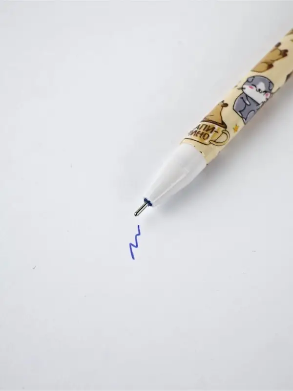 Ручка пластик пиши-стирай с колпачком Ручка пластик пиши-стирай с колпачком "Капибара", синяя паста, гелевая 0,5 мм