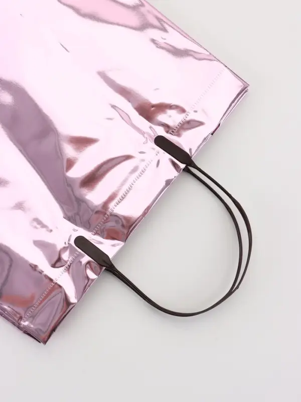 Пакет подарочный ПВХ, голография, розовый, пластиковая ручка, 26×22.5×10 см Пакет подарочный ПВХ, голография, розовый, пластиковая ручка, 26×22.5×10 см