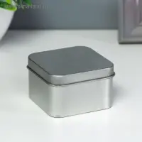 Шкатулка металл "Квадрат серебряный" 6х6х4 см