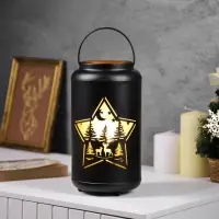 Светодиодная фигура &laquo;Звездная ночь&raquo;, 12.3&times;23 см, 1 LED, от батареек АААх3, свечение тёплое белое